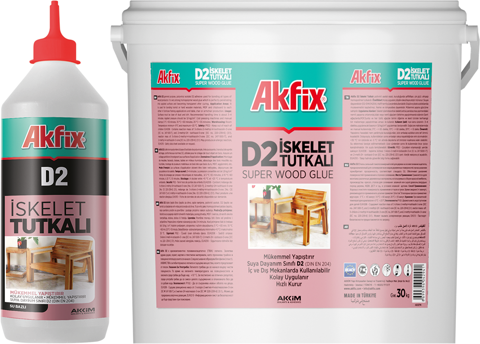 Akfix D2 Beyaz İskelet Tutkalı Hacmi 500 gr
