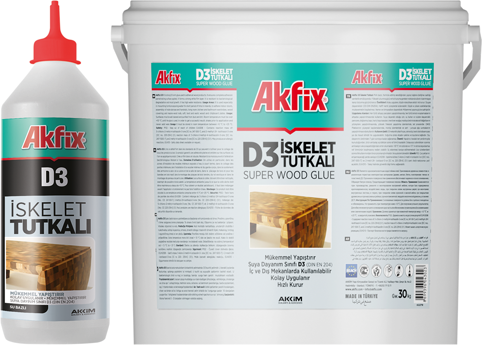 Akfix D3 İskelet Tutkalı Hacmi 3 kg