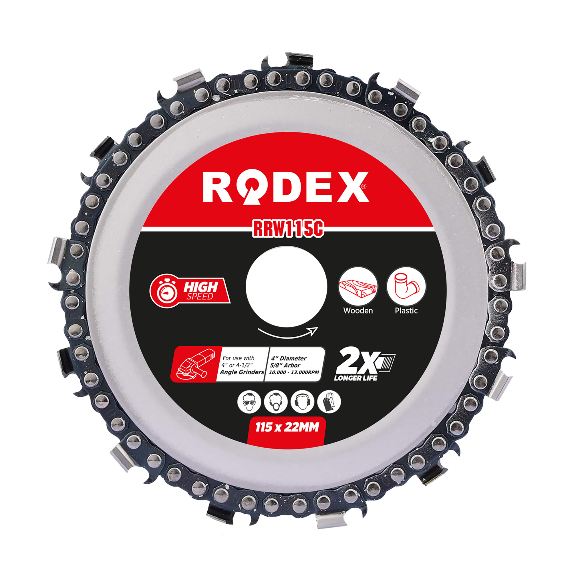 RRW115C Ahşap Oyma Ve İşleme Diski Ölçü : 115MM Çap : 22MM Diş Sayısı : 14