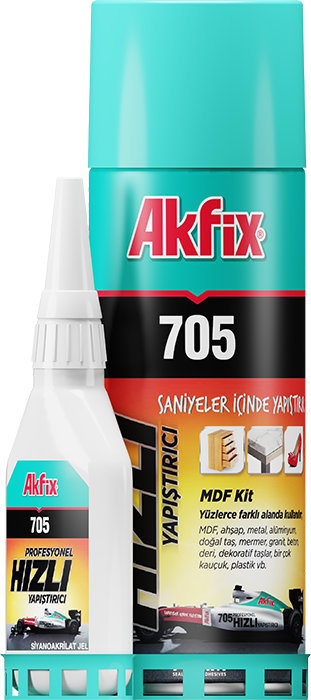 Akfix 705 Hızlı Yapıştırıcı (Mdf Kit) Hacmi: 100 ml + 25 gr