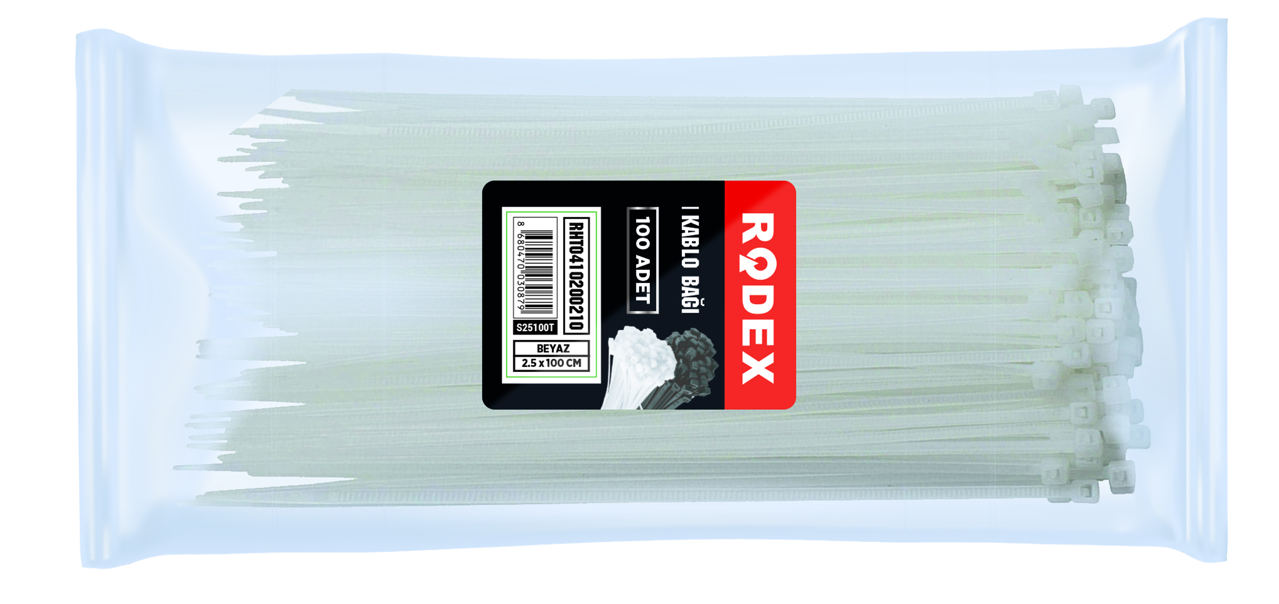 Rodex KABLO BAĞI BEYAZ Ölçü: 8.0x450 mm