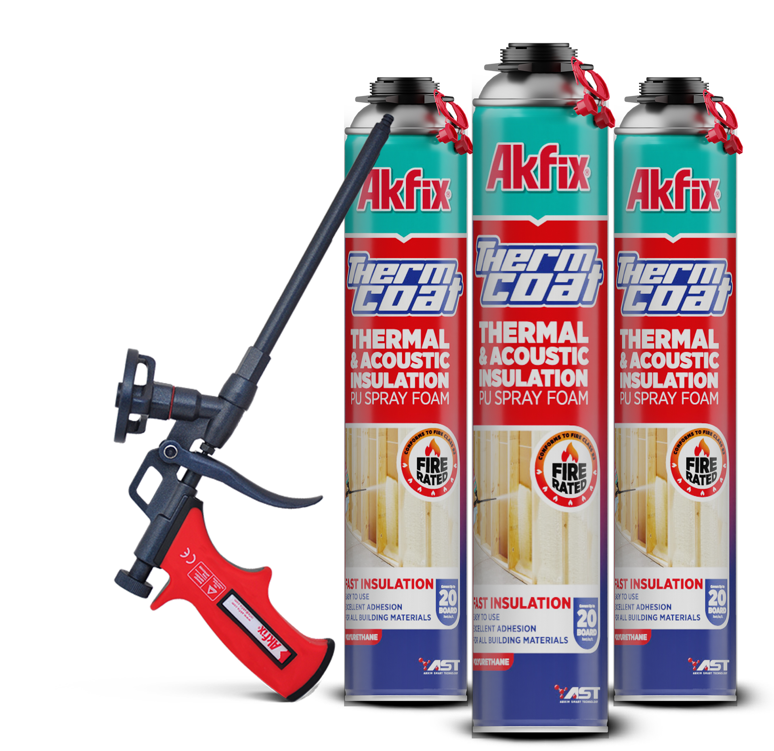 Akfix THERMCOAT Termal ve Akustik Yalıtım Köpüğü Hacmi: 850 ml / 930 gr