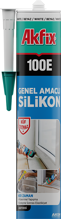Akfix 100E Genel Amaçlı Silikon Hacmi: 280 ml - Şeffaf