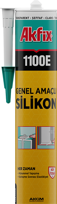 Akfix 1100E Genel Amaçlı Silikon Hacmi: 280 gr - Şeffaf