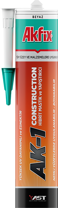 Akfix AK-1 Construction Hibrit Mastik Ve Yapıştırıcı Hacmi: 290 ml - Beyaz