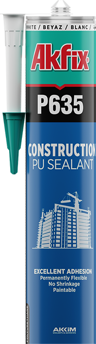 Akfix P635 Poliüretan Yapı İnşaat Mastığı Hacmi: 310 ml - Beyaz