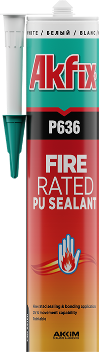 Akfix P636 Yangına Dayanıklı PU Mastik Hacmi: 310 ml - Siyah