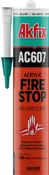 Akfix AC607 Yangına Dayanıklı Akrilik Mastik Hacmi: 310 ml - Beyaz