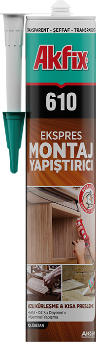 Akfix Akfix 610 Poliüretan Montaj Yapıştırıcı (Sıvı Çivi) Hacmi: 280 ml