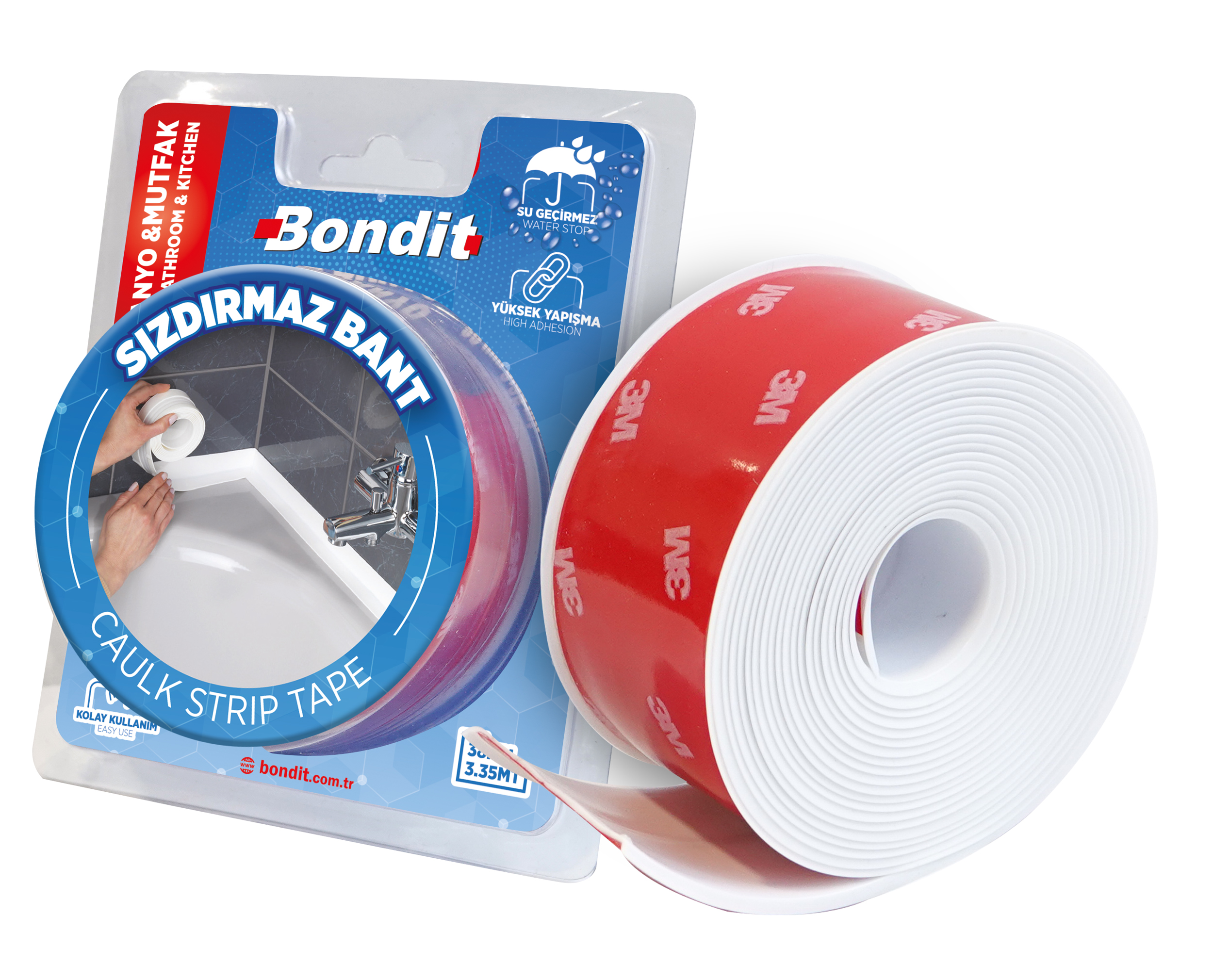 Bondit Su Sızdırmaz Bantı Ölçü : 3M Bantlı, 22 mm x 3.35 mt x 1.2 mm