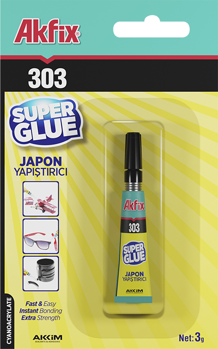 Akfix 303 Süper Japon Yapıştırıcısı Hacmi: 3 gr
