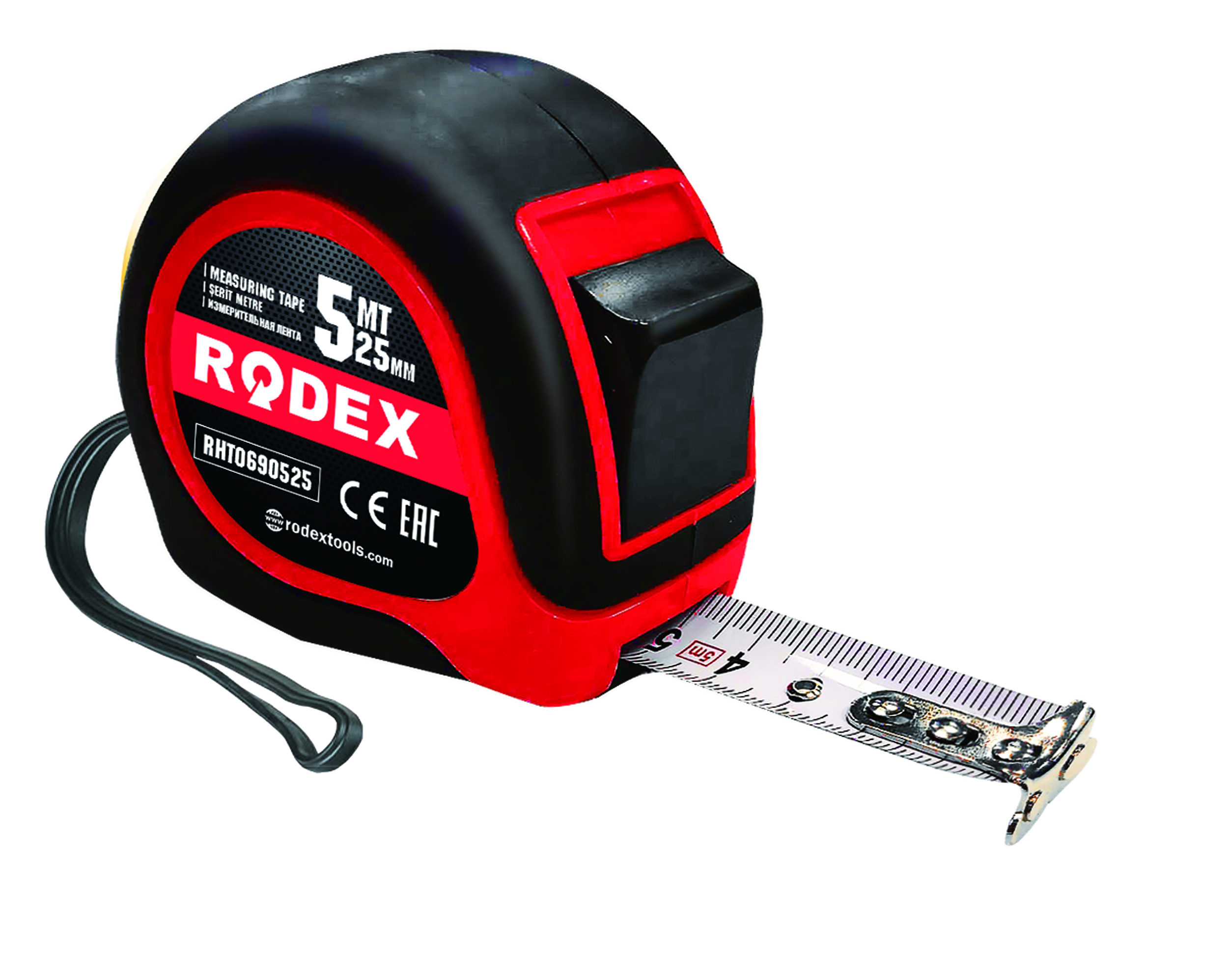 Rodex KAUÇUK KAPLI ŞERİT METRE Ölçü : 3 M x 16 MM