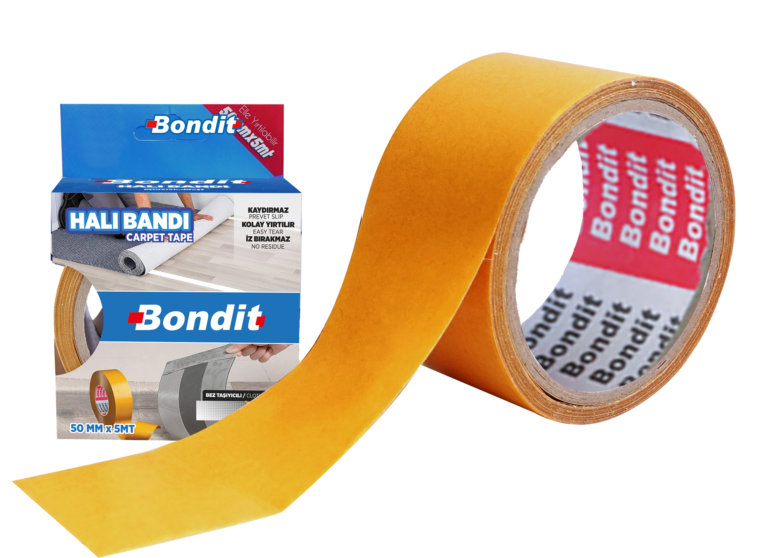 Bondit Halı Bantı Ölçü : 50 mm x 5 mt.