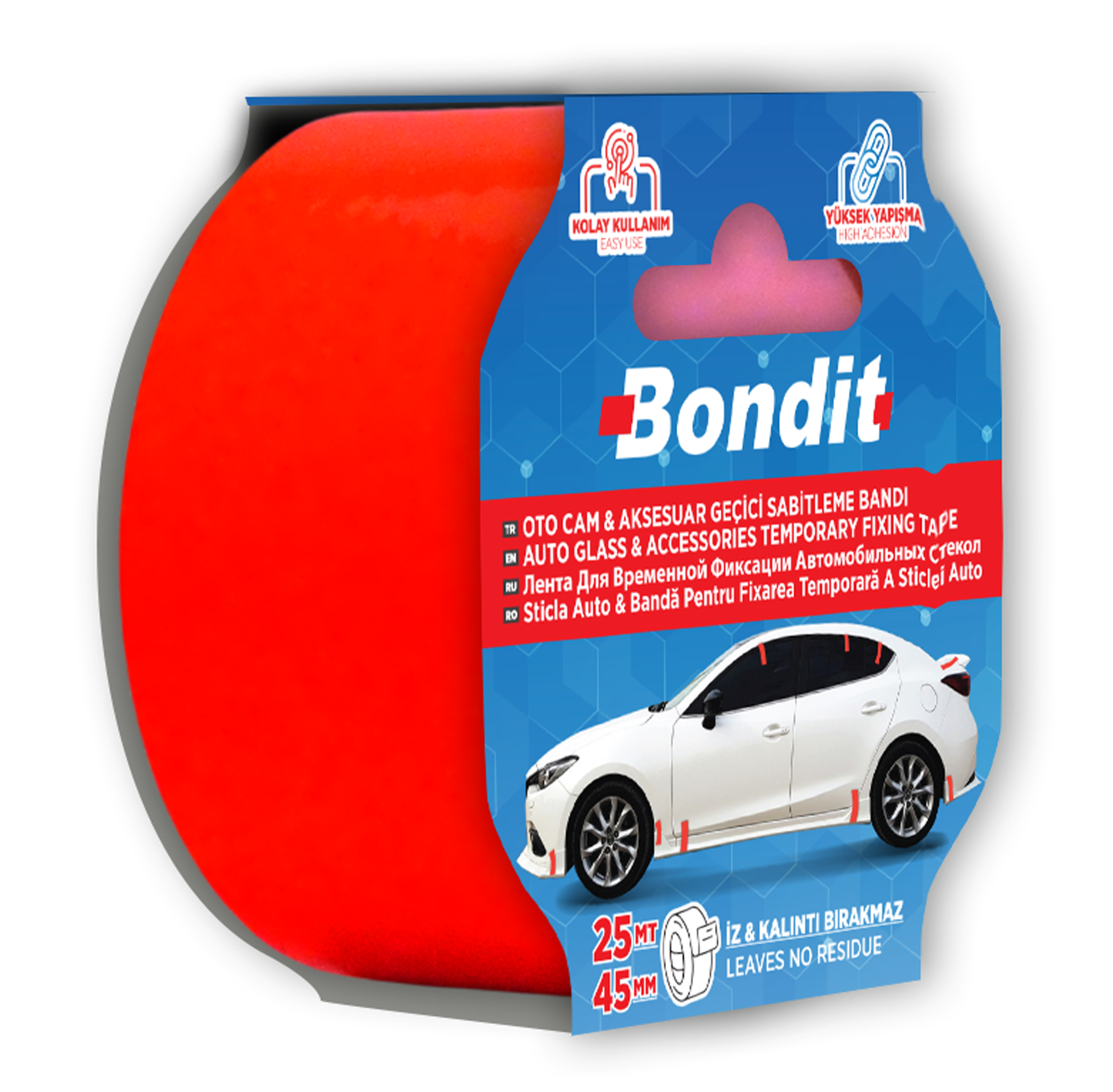 Bondit Oto Cam Ve Aksesuar Geçici Sabitleme Bantı Ölçü : 45 mm x 25 mt.