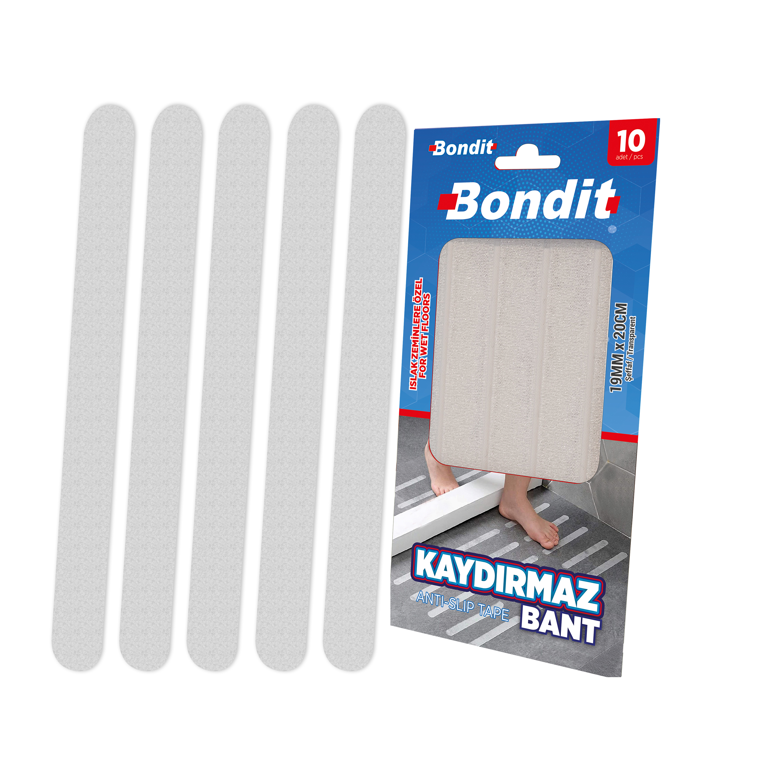 Bondit Islak Zemin Kaydırmaz Bant Ölçü : 19mm x 20cm