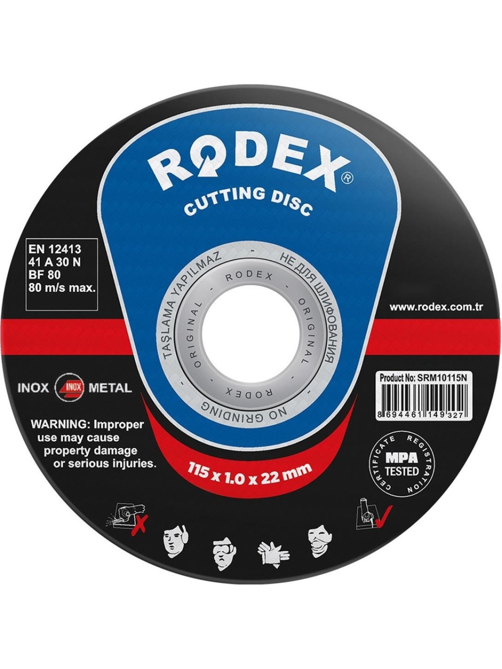 METAL-İNOX KESME TAŞI 180x3,0x22 (%100 METAL)