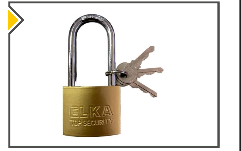 Elka Sarı Asma Kilit 25MM Uzun