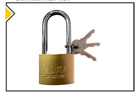 Elka Sarı Asma Kilit 62MM Uzun