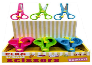 Elka Renkli Okul Makası Korumalı Ve Frenli