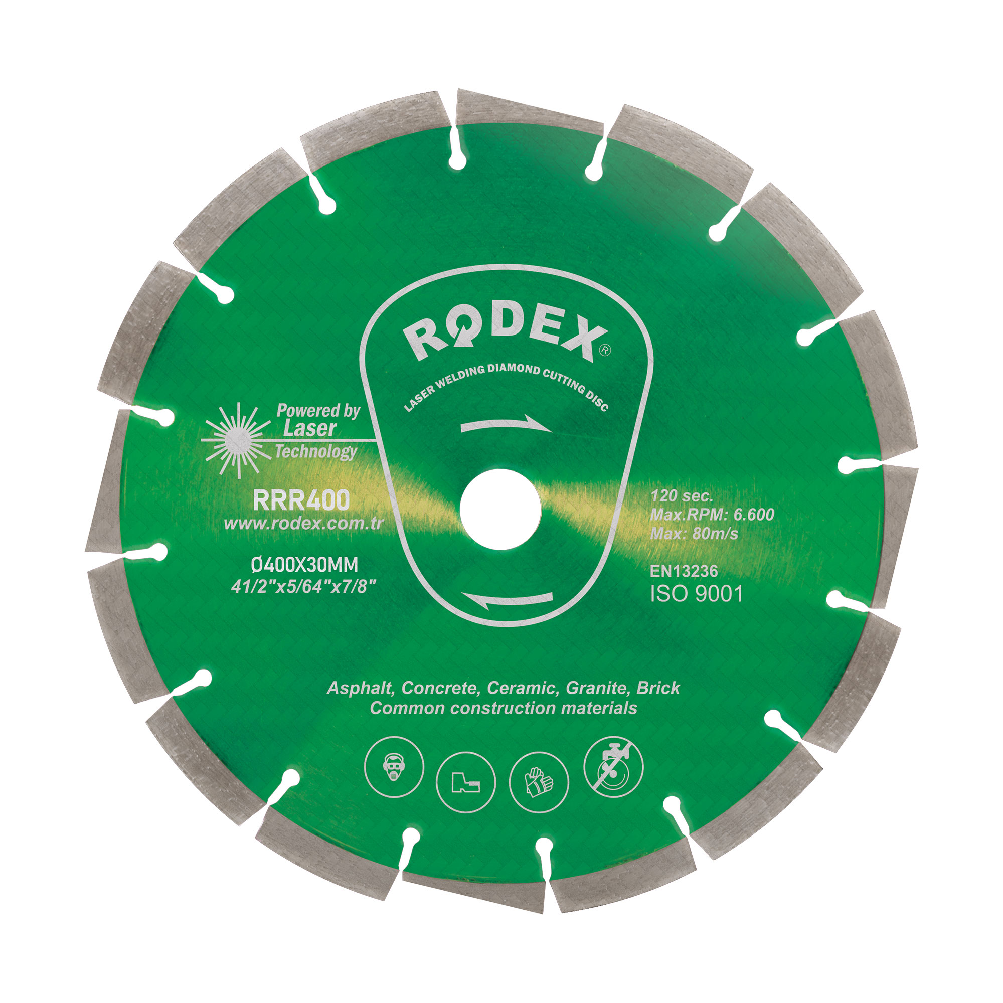 RRR600A Lazer Asfalt Kesme Diski (Kaynaklı Elmas Segmentler) Ölçü : 600 Çap : 30