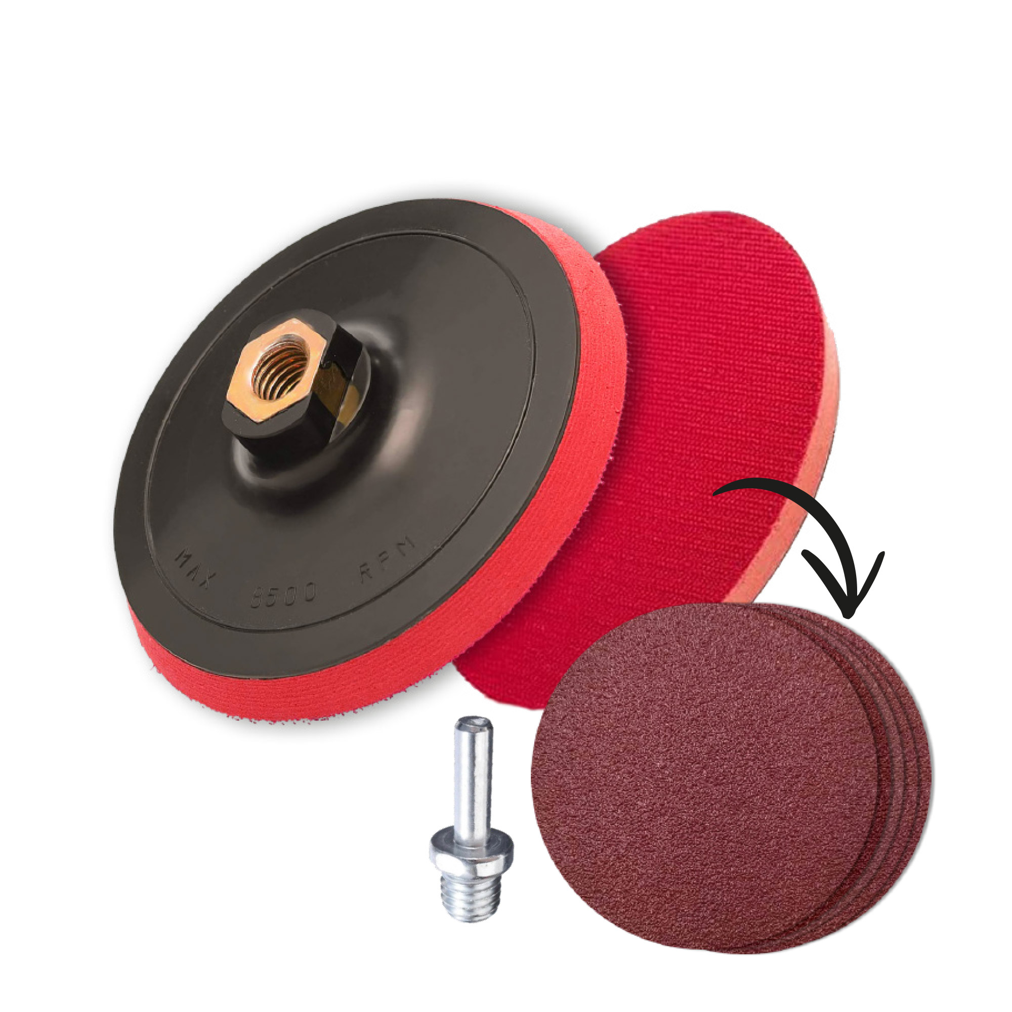 RZP115S Cırtlı Zımpara Disk Tabanı Ölçü : 115 mm Vida : M14