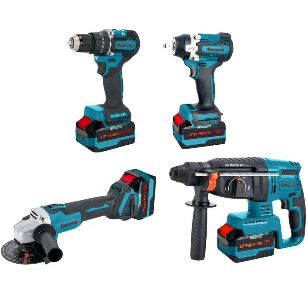 CATPOWER 1580 Kömürsüz Akülü 4’Lü Set 20V Li-ion 4.0Ah