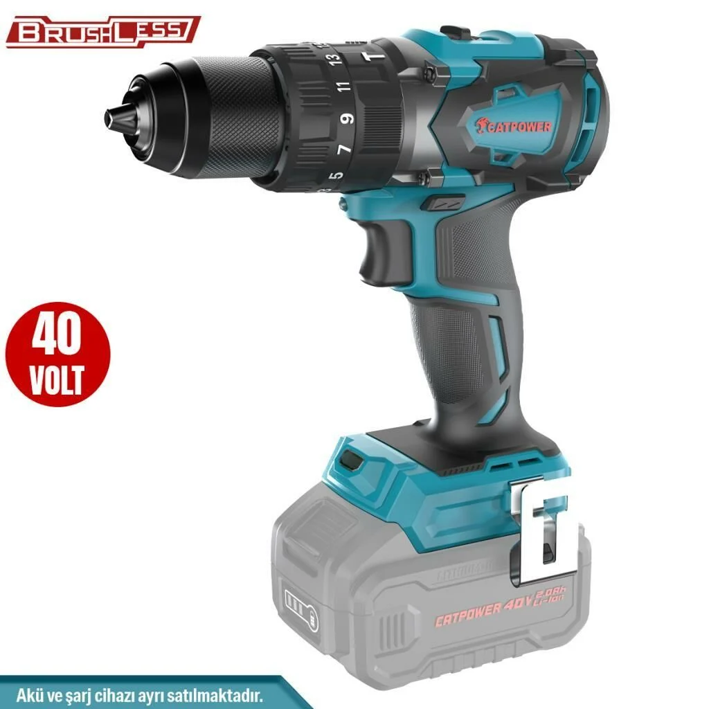 CATPOWER 4401 Kömürsüz Akülü Darbeli Vidalama 90Nm 40V Li-ion 2.0Ah/4.0 ŞARJ CİHAZI VE  BATARYA DAHİL DEĞİLTİR