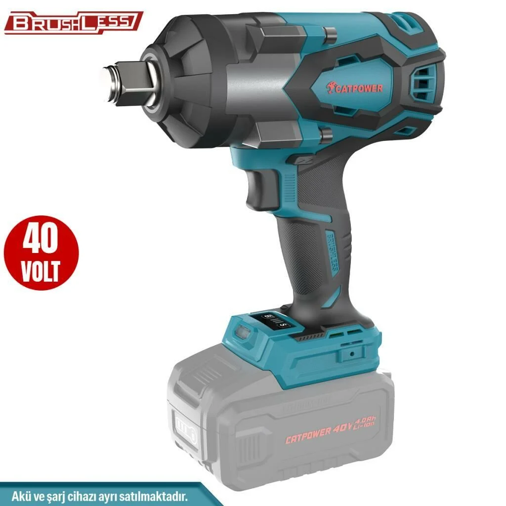 CATPOWER 4428 40V Kömürsüz Akülü Somun Sıkma 3/4 1350Nm Tork (Tek Makine)