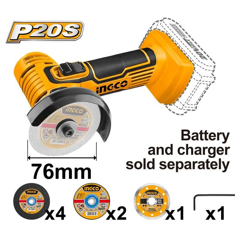 INGCO CAGLI76011 Li-ion Akülü Taşlama