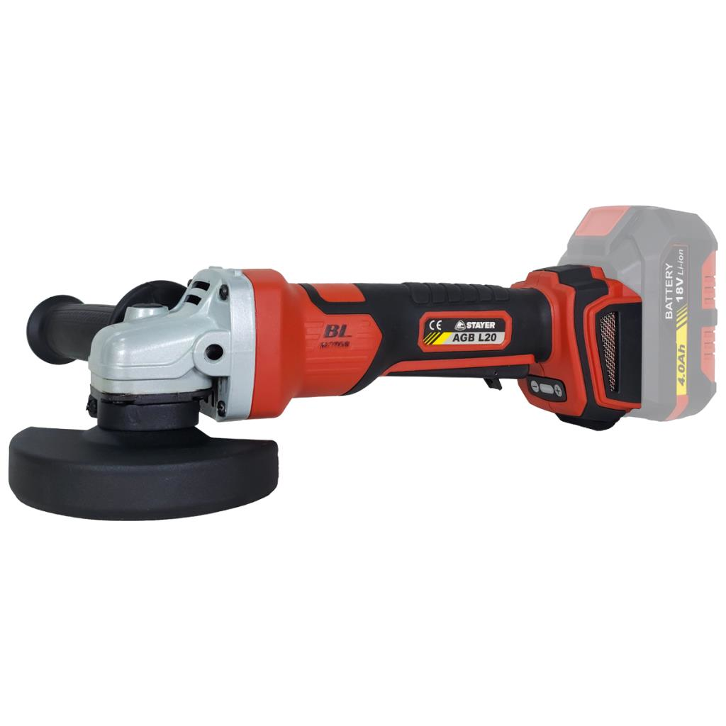 STAYER Akülü Avuç Taşlama 115mm 18V Li-ion 4.0Ah (Tek Makine)