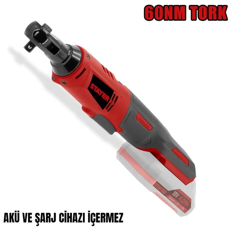 STAYER RWL20 Akülü Cırcır Anahtarı 18V Li-ion 2.0Ah/6.0Ah