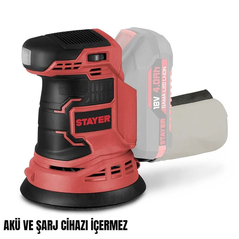 STAYER LOML20 Akülü Orbital Zımpara 18V Li-ion 2.0Ah